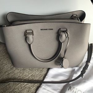 Grey Michael Kors Savannah Satchel